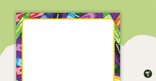 Crayons - Landscape Page Borders teaching resource