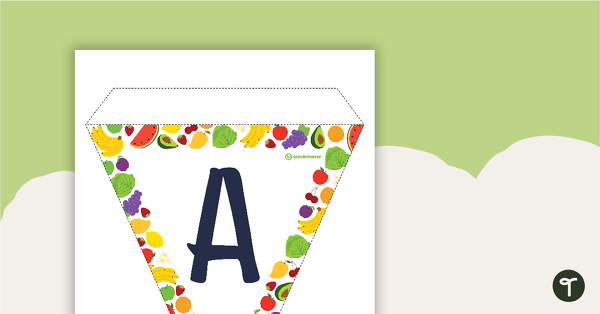Fruit and Vegetable Shop Role Play - Bunting teaching resource