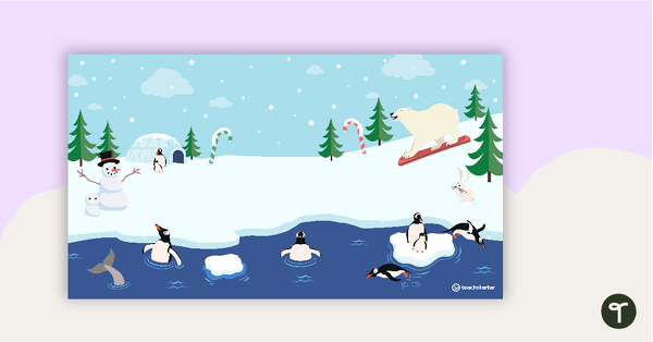 Preview image for Digital Learning Background – Winter Scene - teaching resource