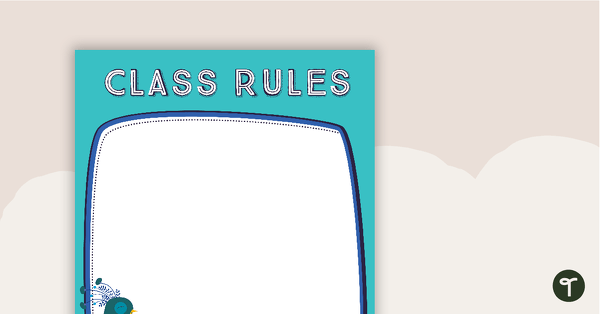 Preview image for Proud Peacocks - Class Rules - teaching resource