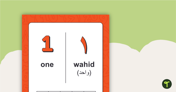 Go to Arabic Numbers 1 to 20 - Posters teaching resource
