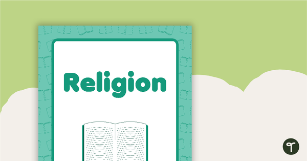 Religion Book Cover teaching resource