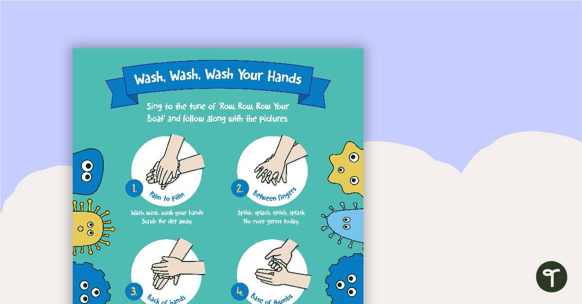 Hygiene Poster – Wash, Wash, Wash Your Hands teaching resource