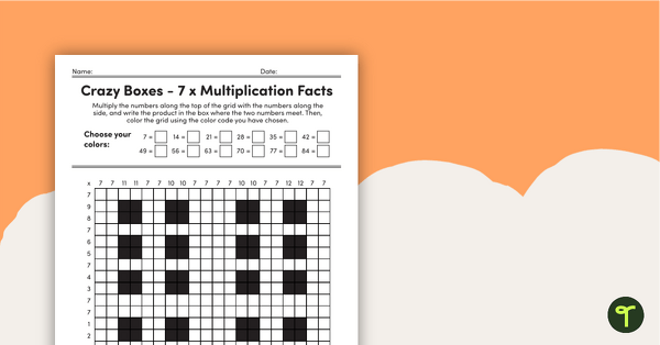 Preview image for Crazy Boxes – Multiplication Facts of 7 - teaching resource