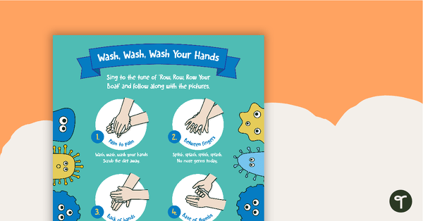 Go to Hygiene Poster – Wash, Wash, Wash Your Hands teaching resource