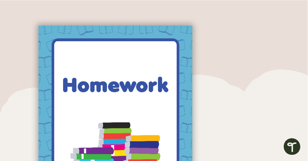 Go to Homework Book Cover - Version 2 teaching resource