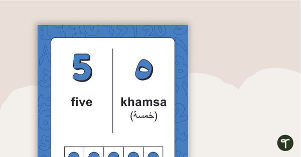 Arabic Numbers 1 to 20 - Posters teaching resource