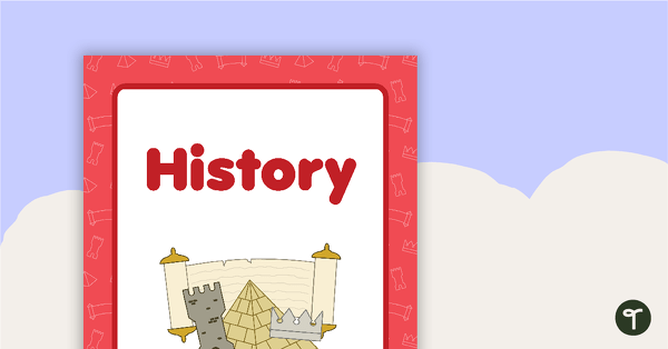 History Book Cover - Version 2 teaching resource