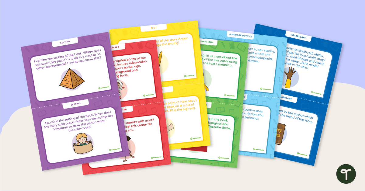 Literary Element Task Cards - Upper Elementary teaching resource