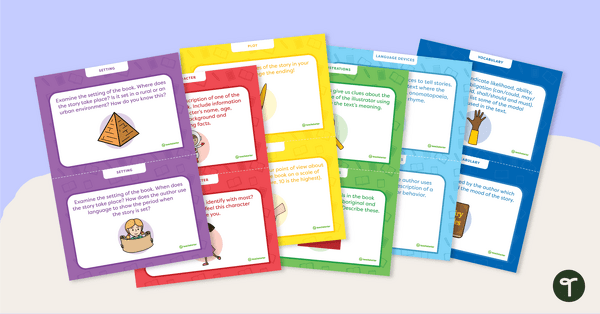 Go to Literary Element Task Cards - Upper Elementary teaching resource