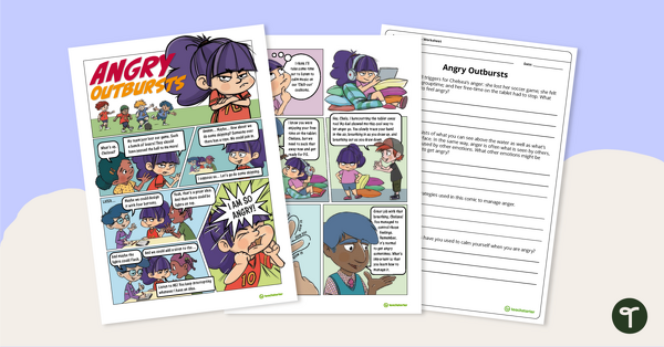 Angry Outbursts – Worksheet teaching resource