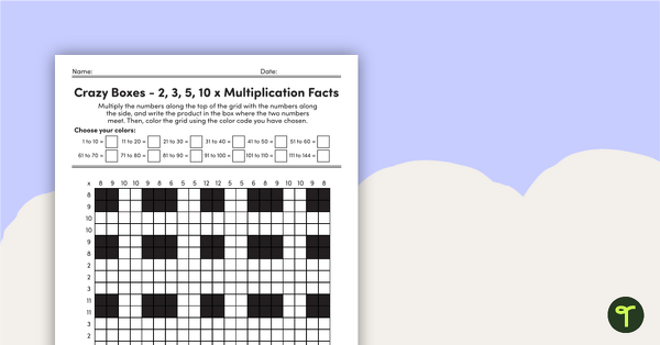 Go to Crazy Boxes – Multiplication Facts of 2, 3, 5, and 10 teaching resource