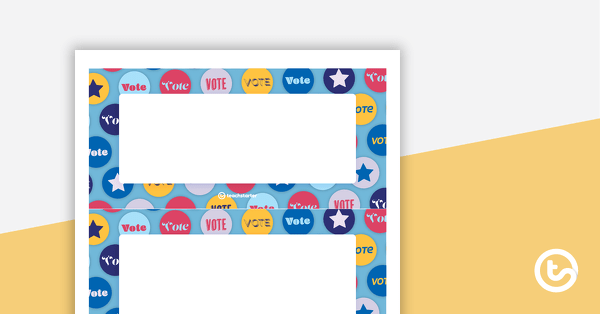 Go to Election Word Wall Cards – Buttons teaching resource