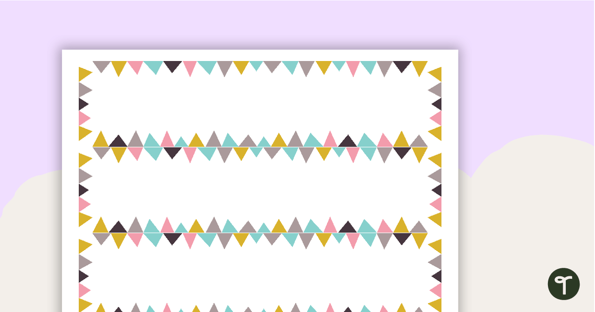 Pastel Flags - Tray Labels teaching resource