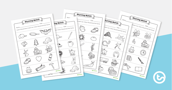 Go to Rhyming Match – Worksheets teaching resource