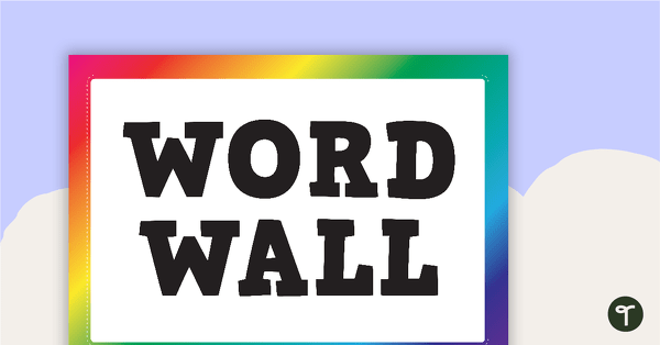 Go to Rainbow Word Wall Vocabulary teaching resource