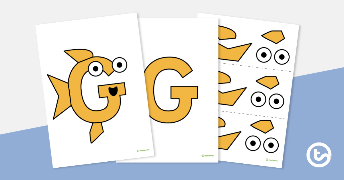 Letter Craft Activity - 'G' is For Goldfish (Version 1) teaching resource