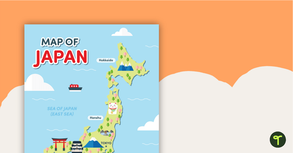 Preview image for Map of Japan - teaching resource