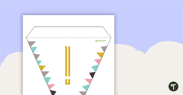 Pastel Flags - Letters and Numbers Bunting teaching resource