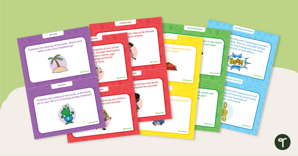 Literary Element Task Cards - Primary Grades teaching resource