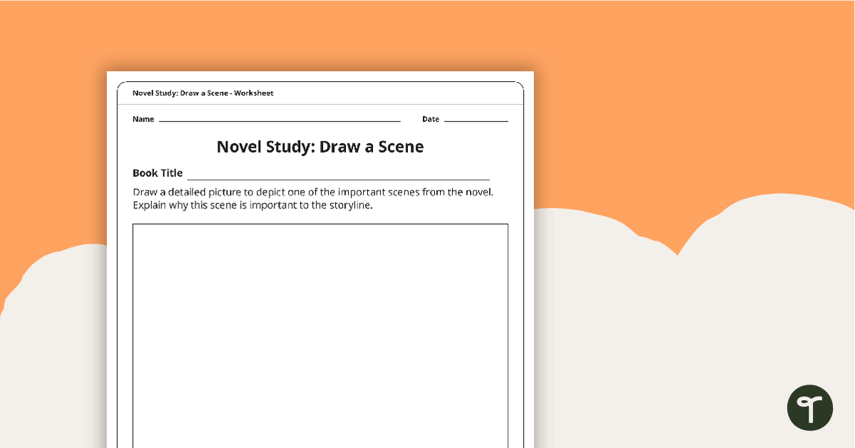 Novel Study - Draw a Scene Worksheet teaching resource