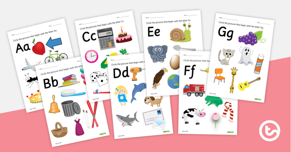 Go to Beginning Letters - Individual Alphabet Worksheets - Colour teaching resource