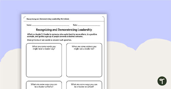 Recognizing and Demonstrating Leadership teaching resource