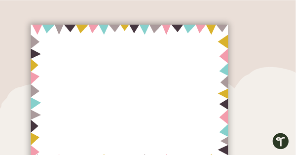 Pastel Flags - Landscape Page Border teaching resource