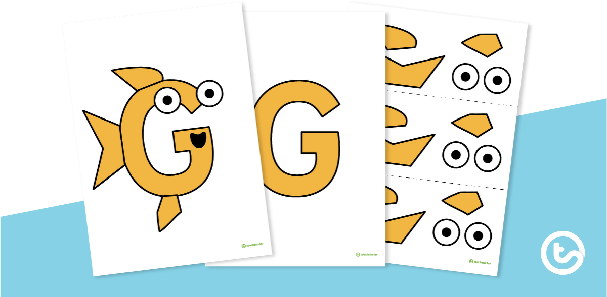 Letter Craft Activity - 'G' is For Goldfish (Version 2) teaching resource