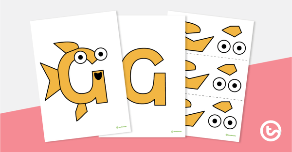 Letter Craft Activity - 'G' is For Goldfish (Version 3) teaching resource