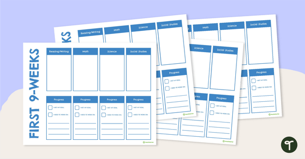 Go to Goal Setting by Subject Templates teaching resource