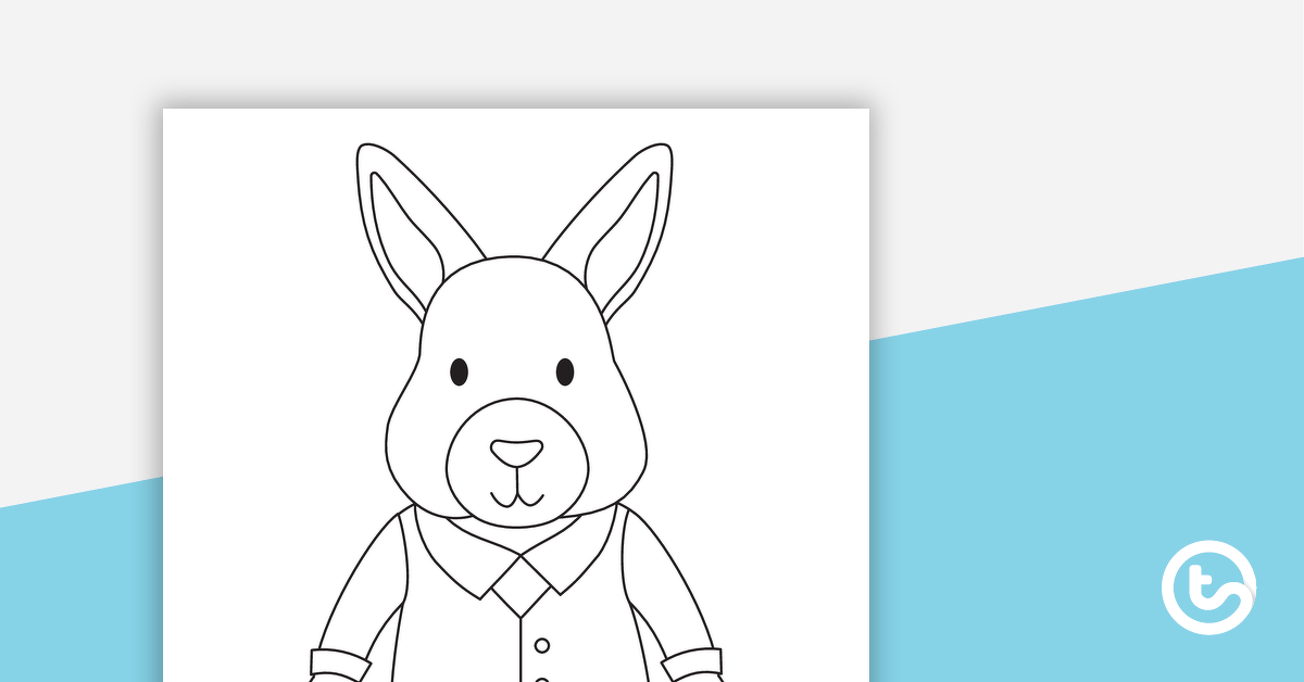 White Rabbit Decorating Template teaching resource