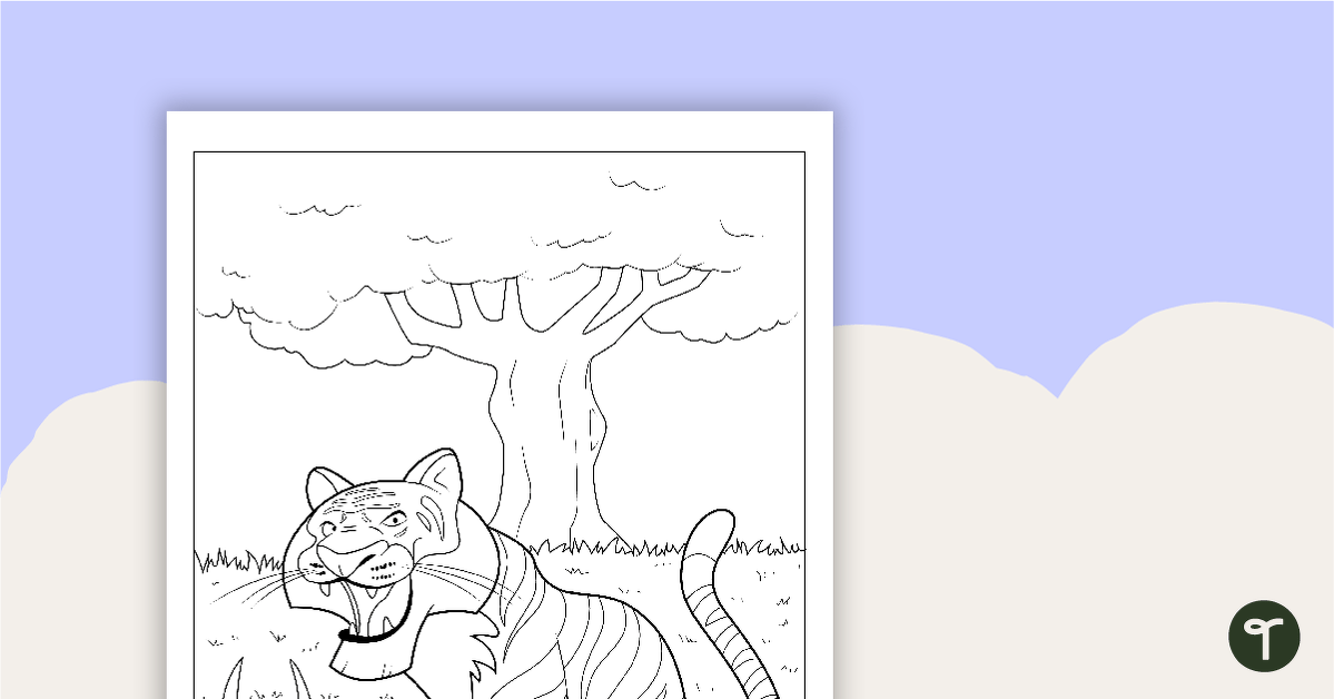 Preview image for Tiger Colouring in Sheet - teaching resource