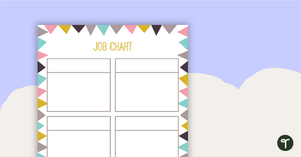 Pastel Flags - Job Chart teaching resource