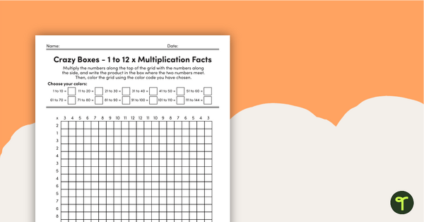 Go to Crazy Boxes – Multiplication Facts 1 to 12 teaching resource
