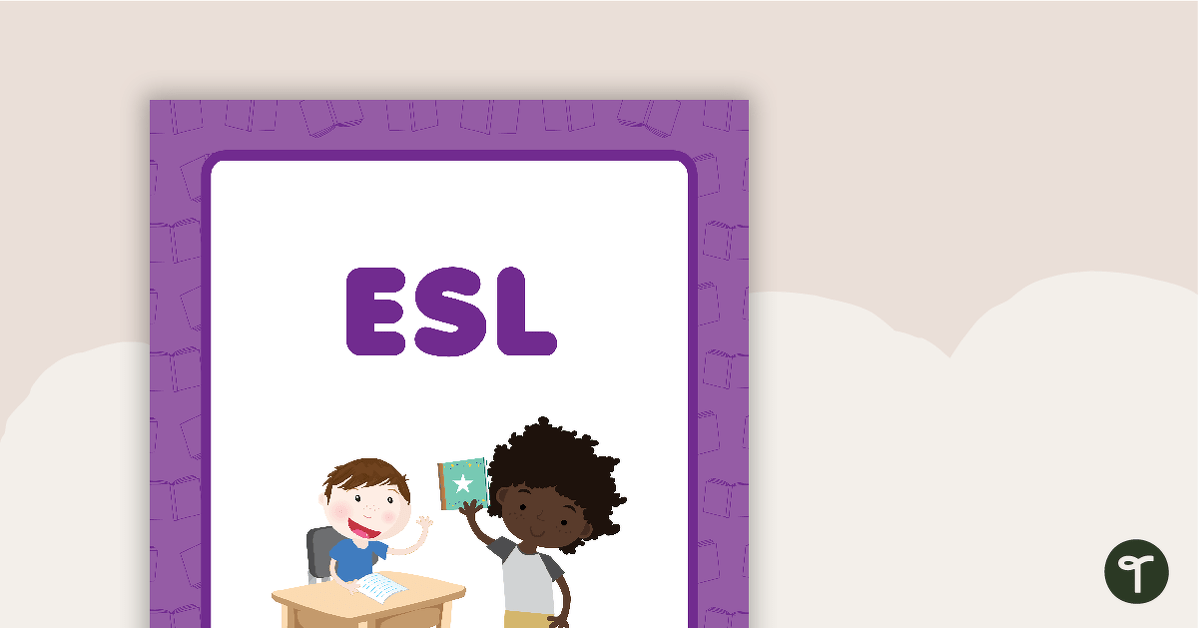 ESL Book Cover - Version 1 teaching resource