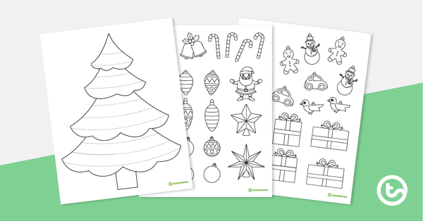 Go to Funky Christmas Tree Craft Template teaching resource