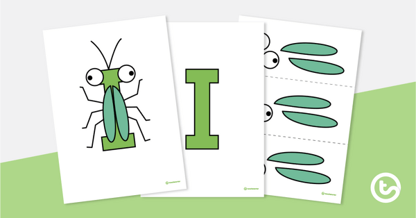 Letter Craft Activity - 'I' is For Insect teaching resource