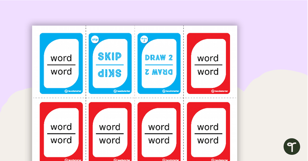 Spelling Words Card Game – Editable teaching resource