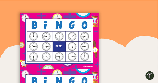 Telling the Time Bingo – Hour, Half-hour, Quarter To and Quarter Past teaching resource
