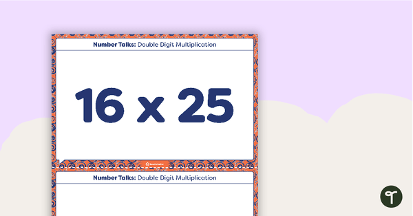 Preview image for Number Talks - Double Digit Multiplication Task Cards - teaching resource