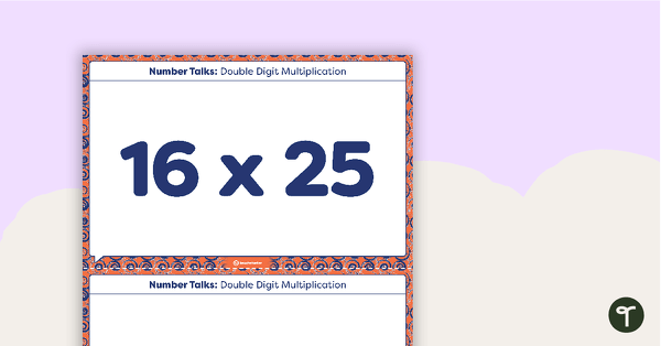 Go to Number Talks - Double Digit Multiplication Task Cards teaching resource