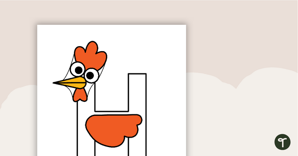 Preview image for Letter Craft Activity - 'H' is For Hen - teaching resource