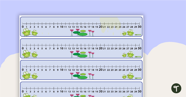Number Line 0-30 - Frogs teaching resource