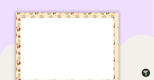 Owls Pattern - Landscape Page Borders teaching resource