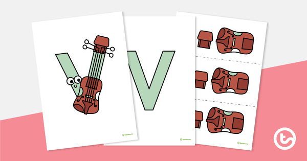 Letter Craft Activity - 'V' is For Violin teaching resource