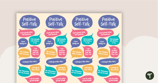 Go to Positive Self-Talk Bookmark teaching resource