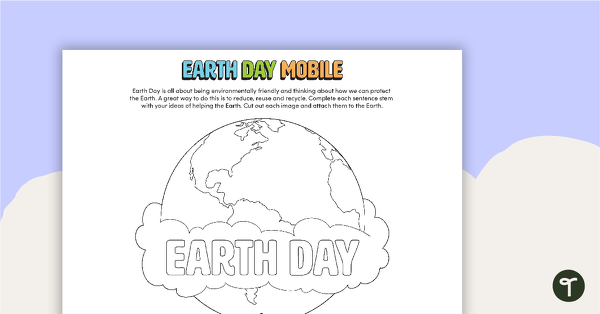 Earth Day Mobile teaching resource