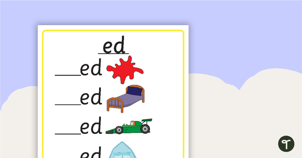 Go to Word Families - 'ED' teaching resource
