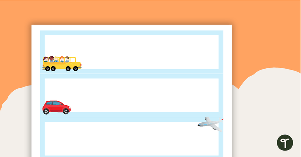 Preview image for Transportation - Tray Labels - teaching resource